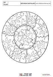 Mandala boyama sayfaları
